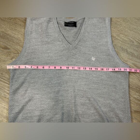 CHRISTIAN DIOR | Grey Men’s Sweater Vest Size Large - Picture 6 of 8